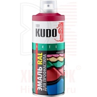 KUDO аэрозоль RAL 3003R для металлочерепицы рубиново-красный KUDO аэрозоль RAL 3003R для металлочерепицы рубиново-красный