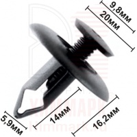 HOLEX 11448 клипса автомобильная NISSAN