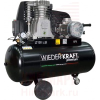 WiederKraft WDK-91054 масляный поршневой компрессор с ременным приводом 541л/мин, 100л, 10бар, 380В